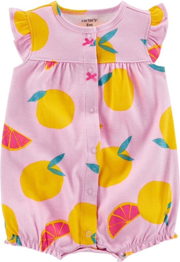 CARTER'S Overal letní krátký rukáv Purple Lemon holka 6m - obrázek 1