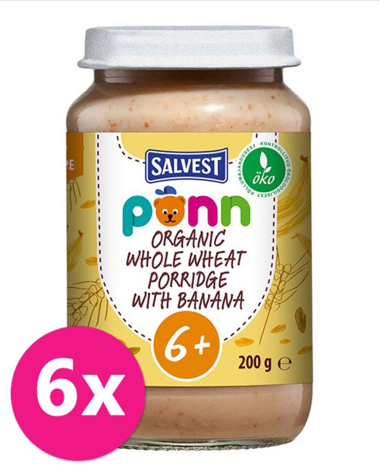Salvest Põnn BIO Banán s ovesnými vločkami 6 x 200 g - obrázek 1