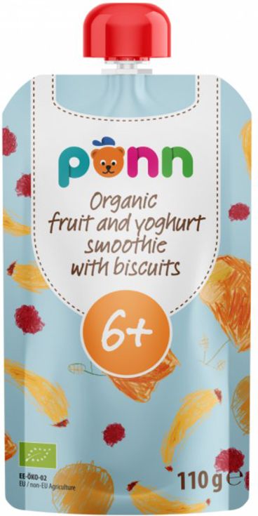 Salvest Põnn BIO Ovocné smoothie s jogurtem a sušenkami 6 x 110 g - obrázek 2