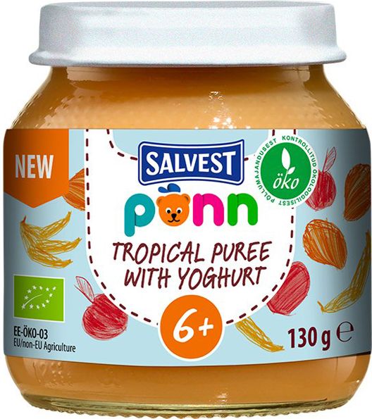 SALVEST Põnn BIO Pyré ovocné s jogurtem 3 x 130 g - obrázek 2