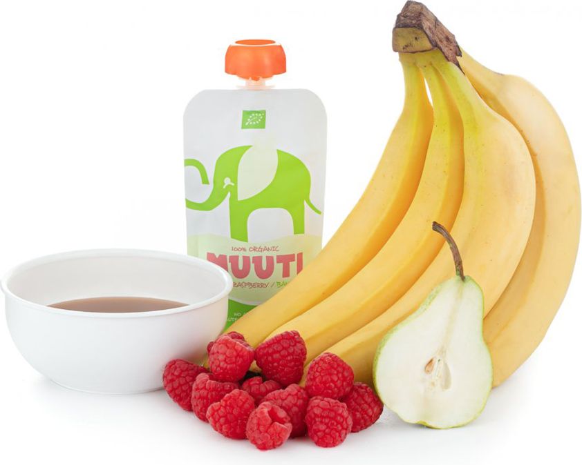 SALVEST Muuti BIO Hruška a banán s malinou 3 x 110 g - obrázek 4