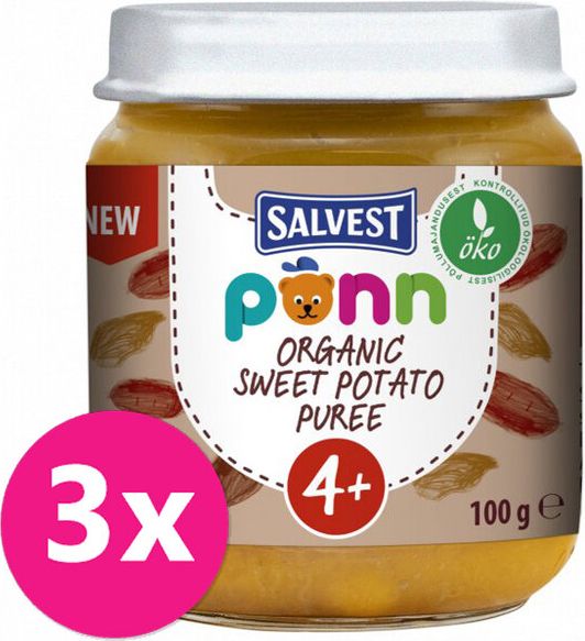 SALVEST Põnn BIO Pyré batátové 3 x 100 g - obrázek 1