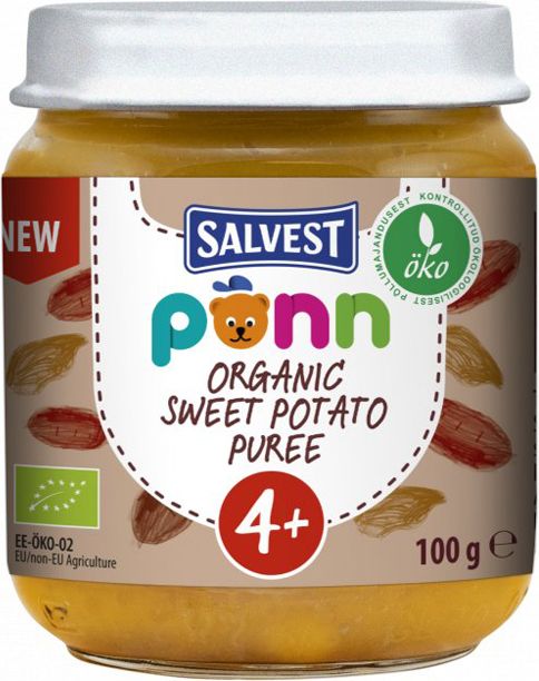 SALVEST Põnn BIO Pyré batátové 3 x 100 g - obrázek 2