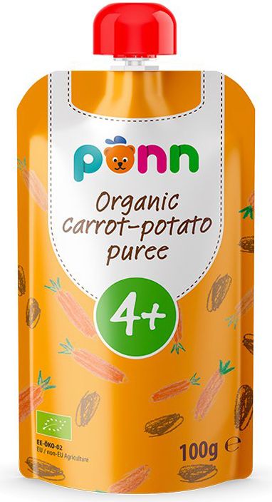 Salvest Põnn SALVEST Ponn BIO Pyré z mrkve a brambor 3 x 100 g - obrázek 2