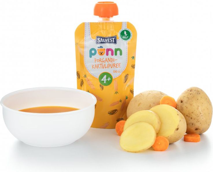 Salvest Põnn SALVEST Ponn BIO Pyré z mrkve a brambor 3 x 100 g - obrázek 3