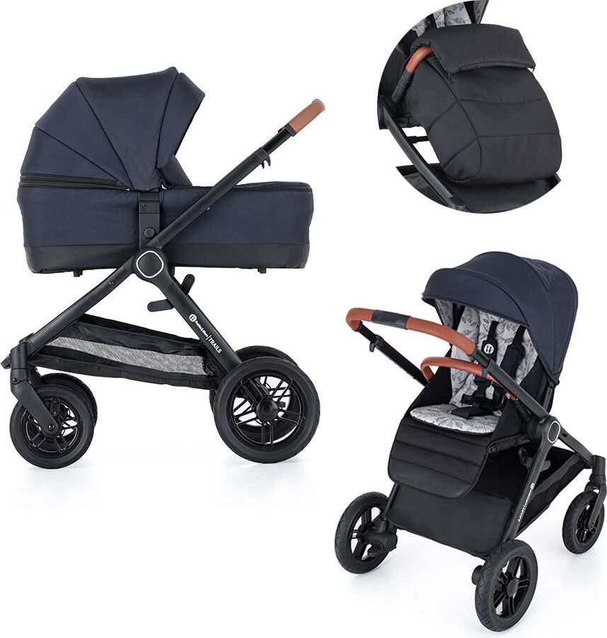 PETITE&MARS Kočárek 2v1 Trails Anthracite Blue + PETITE&MARS Podložka na hraní Joy ZDARMA - obrázek 2
