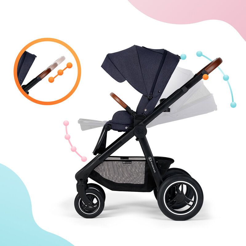 KINDERKRAFT Kočárek Everyday 2v1 Denim + ANGELCARE AC027 Monitor pohybu dechu ZDARMA - obrázek 20