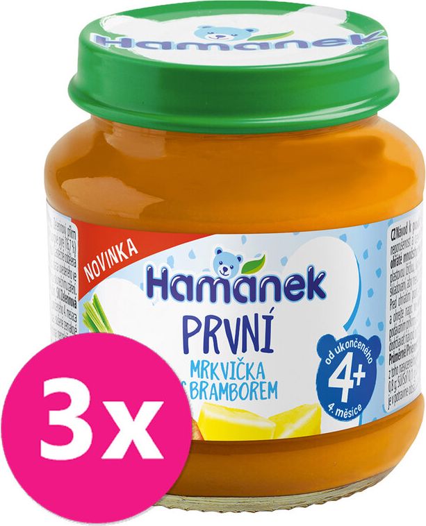 Hamánek První mrkvička s bramborem zeleninový příkrm 3 x 125g - obrázek 1
