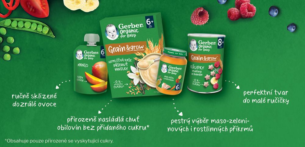 GERBER Organic křupky arašídové 5x 35 g​ - obrázek 8