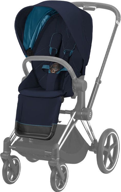 CYBEX Kočárek Priam podvozek Matt Black + seat pack Nautical Blue - obrázek 2