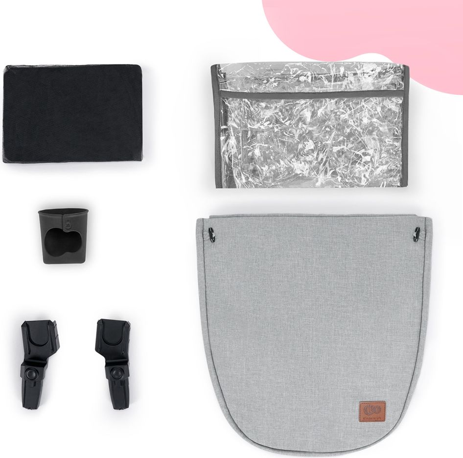 KINDERKRAFT Kočárek kombinovaný B-tour Lite 3v1 Light Grey - obrázek 40