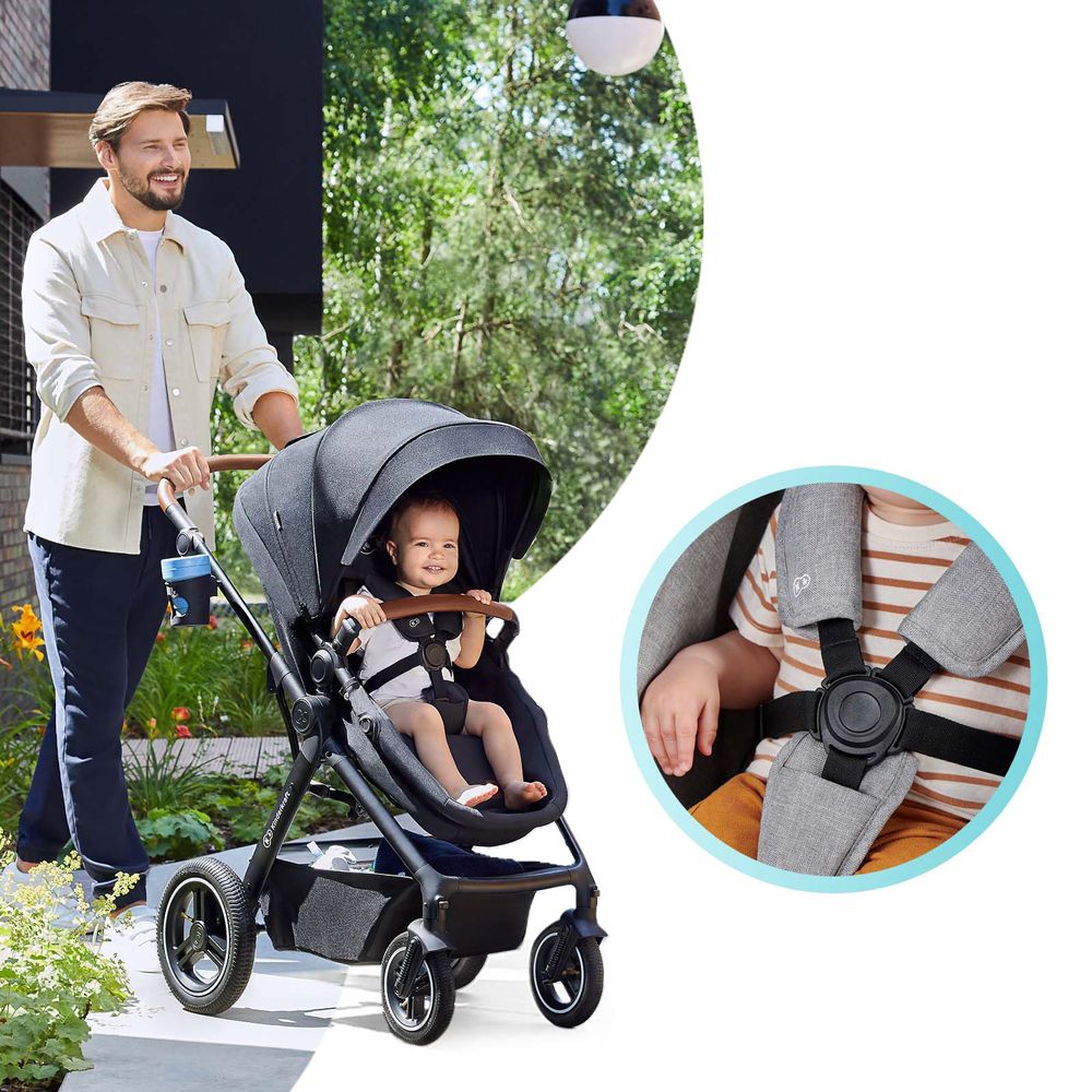 KINDERKRAFT Kočárek kombinovaný B-tour Lite 3v1 Light Grey - obrázek 44