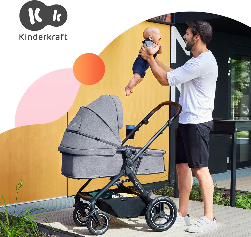 KINDERKRAFT Kočárek kombinovaný B-tour Lite 3v1 Light Grey - obrázek 45