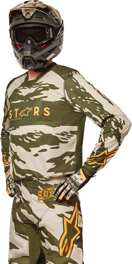 Alpinestars Racer Tactical zelená/pískový maskáč/mandarinka 2022 L - obrázek 3