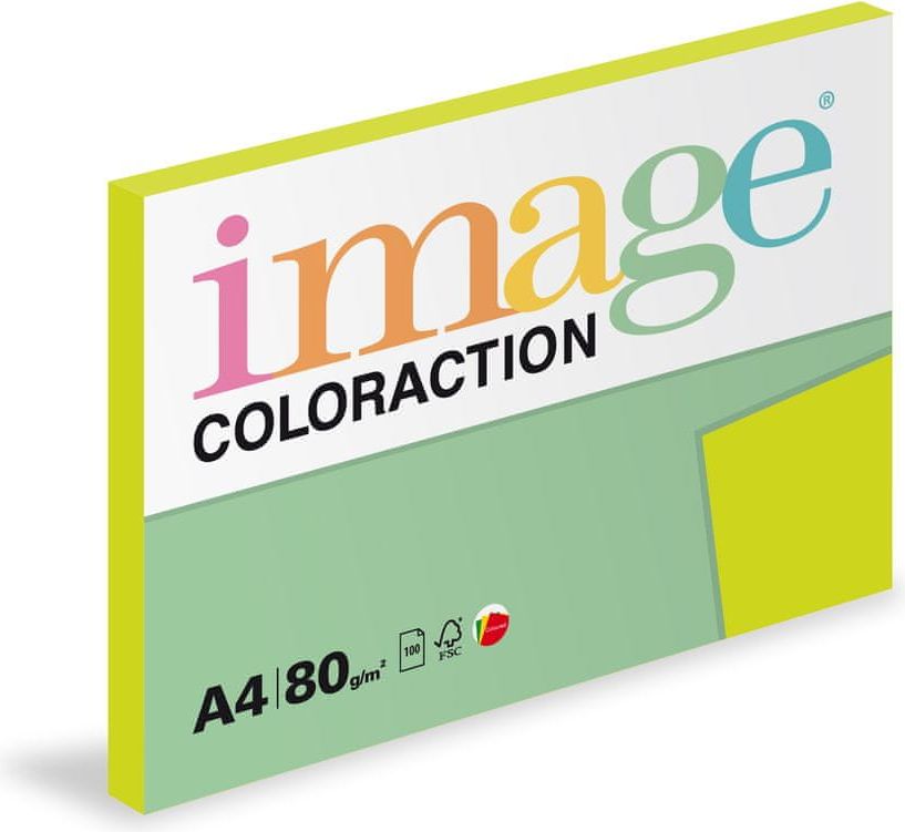 Image Papír kopírovací Coloraction A4 80 g zelená reflexní 100 listů - obrázek 1
