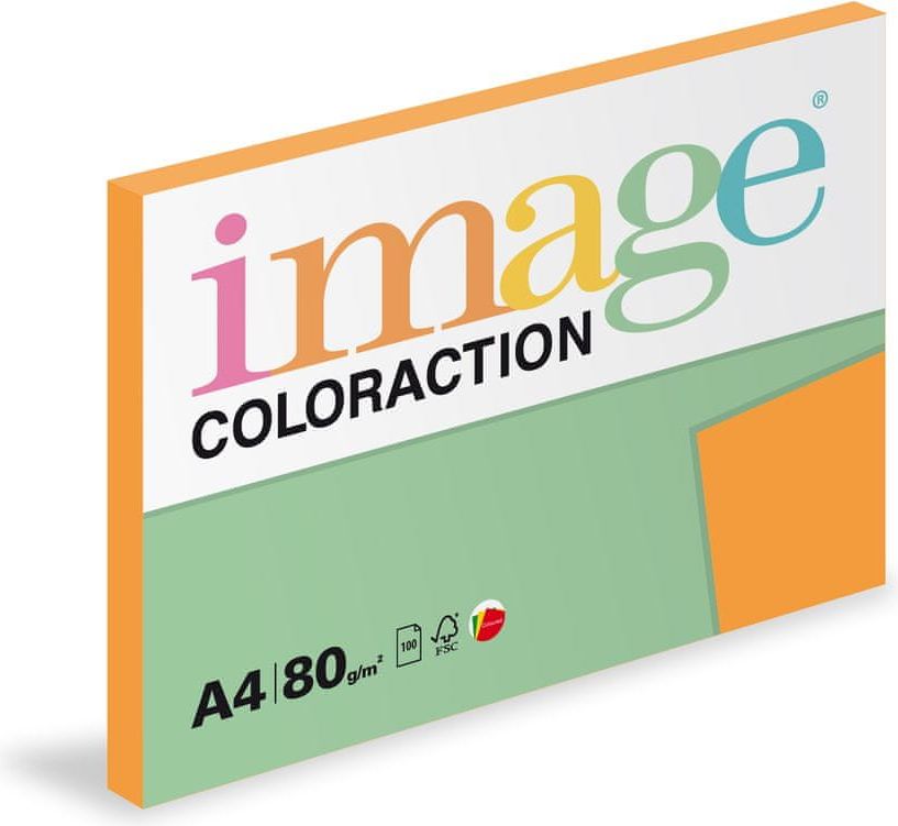 Image Papír kopírovací Coloraction A4 80 g oranžová sytá 100 listů - obrázek 1
