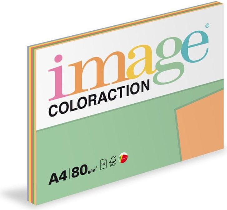 Image Papír kopírovací Coloraction A4 100 listů mix intenzivní - obrázek 1