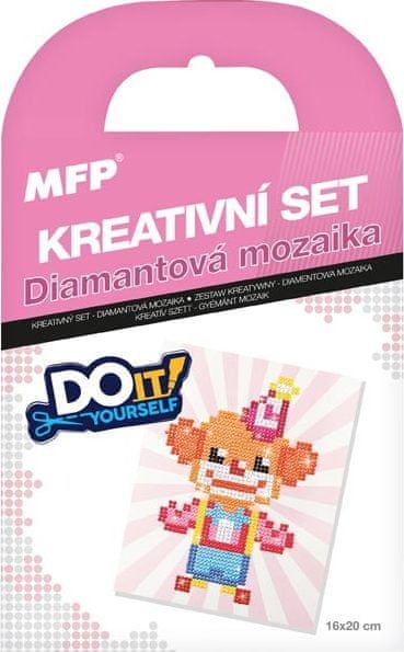 MFP s.r.o. kreativní set - diamantová mozaika klaun 1042144