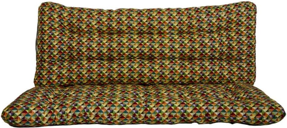 LKV Lomnice Polstr a opěrka na zahradní houpačku - 150 cm - barevná mozaika - obrázek 1