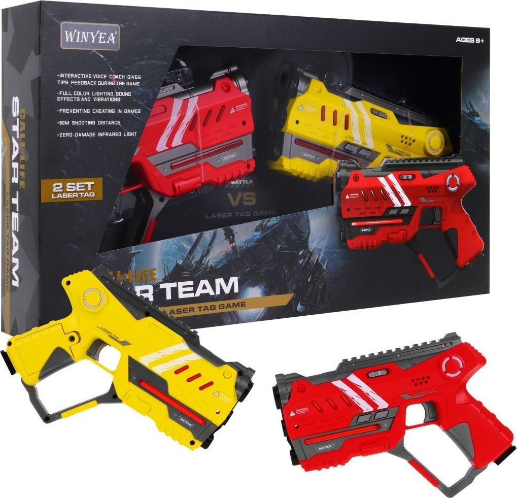 Laserové pistole Laser Tag - žluto-červené - obrázek 8