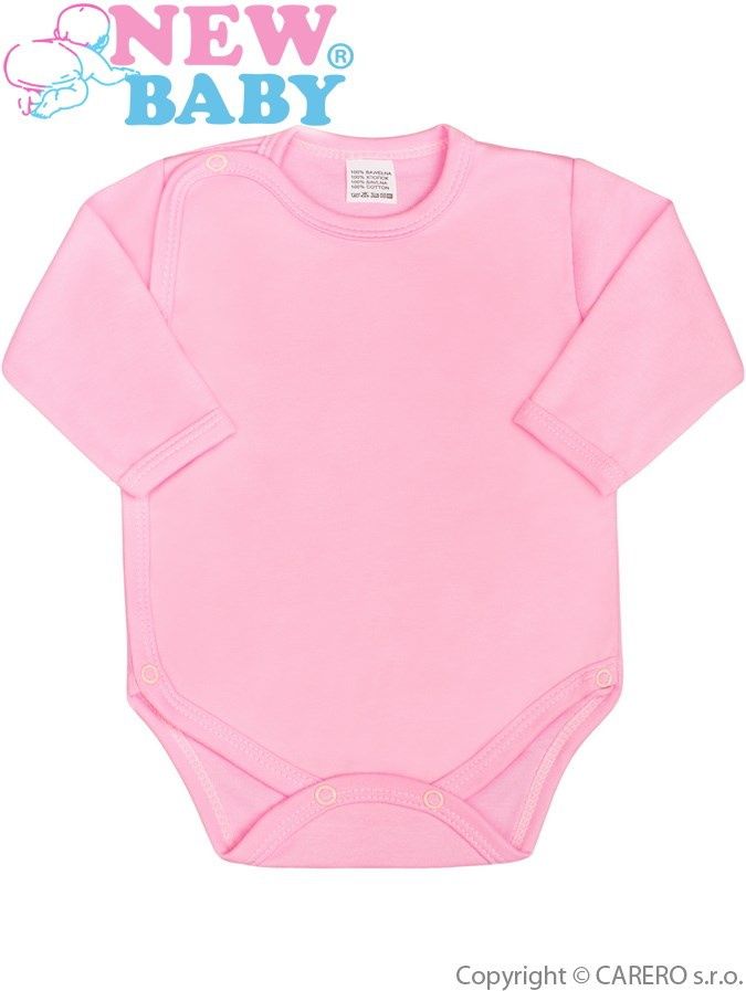Kojenecké body celorozepínací New Baby Classic růžové&nbsp;-&nbsp;50 - obrázek 1
