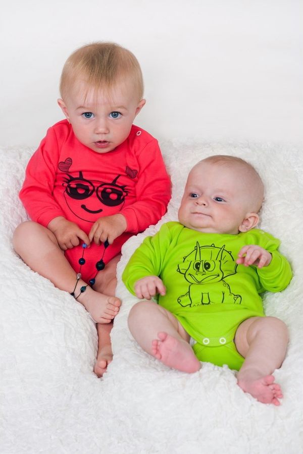 Kojenecké body s dlouhým rukávem New Baby Zvířátko Včelka neonové - 74 (6-9m) - obrázek 2