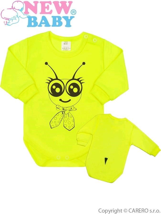 Kojenecké body s dlouhým rukávem New Baby Zvířátko Včelka neonové&nbsp;-&nbsp;80 (9-12m) - obrázek 1