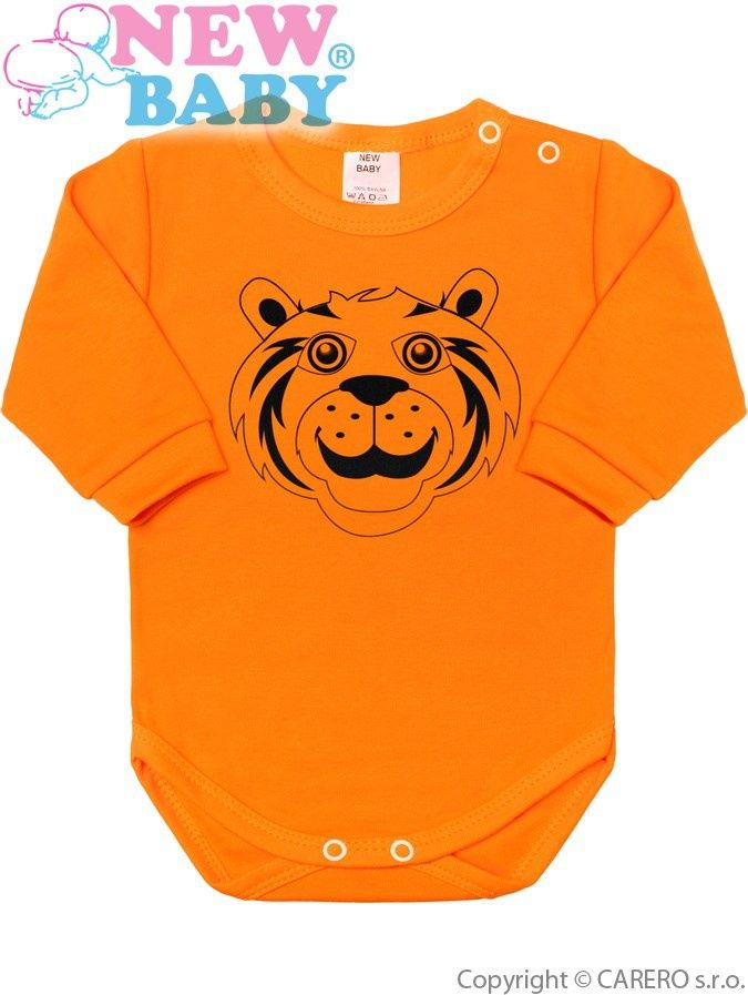 Kojenecké body s dlouhým rukávem New Baby Zvířátko Tygřík oranžové&nbsp;-&nbsp;68 (4-6m) - obrázek 3