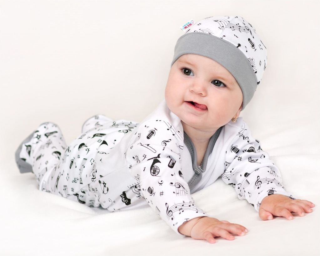Kojenecké bavlněné polodupačky New Baby Music&nbsp;-&nbsp;74 (6-9m) - obrázek 3