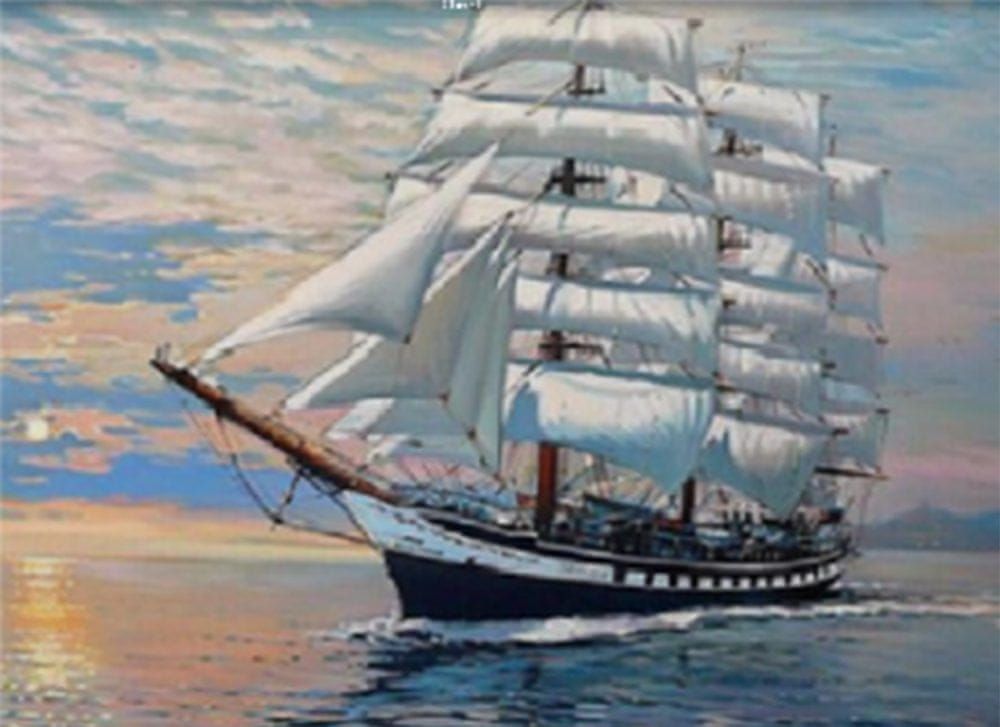 Popron.cz Diamantové malování - plachetnice