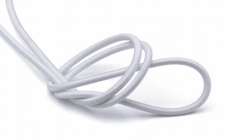 BB-Shop Elastická šňůrka na masky, 2 mm, 25 metr, bílá barva