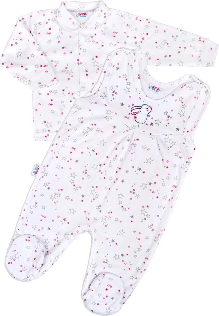 Kojenecká souprava New Baby Magic Star růžová&nbsp;-&nbsp;74 (6-9m) - obrázek 1