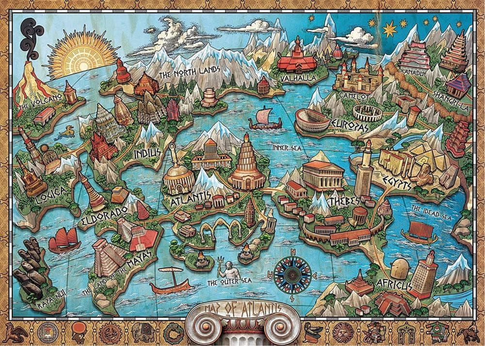 Ravensburger Puzzle Tajemná Atlantida 1000 dílků - obrázek 1