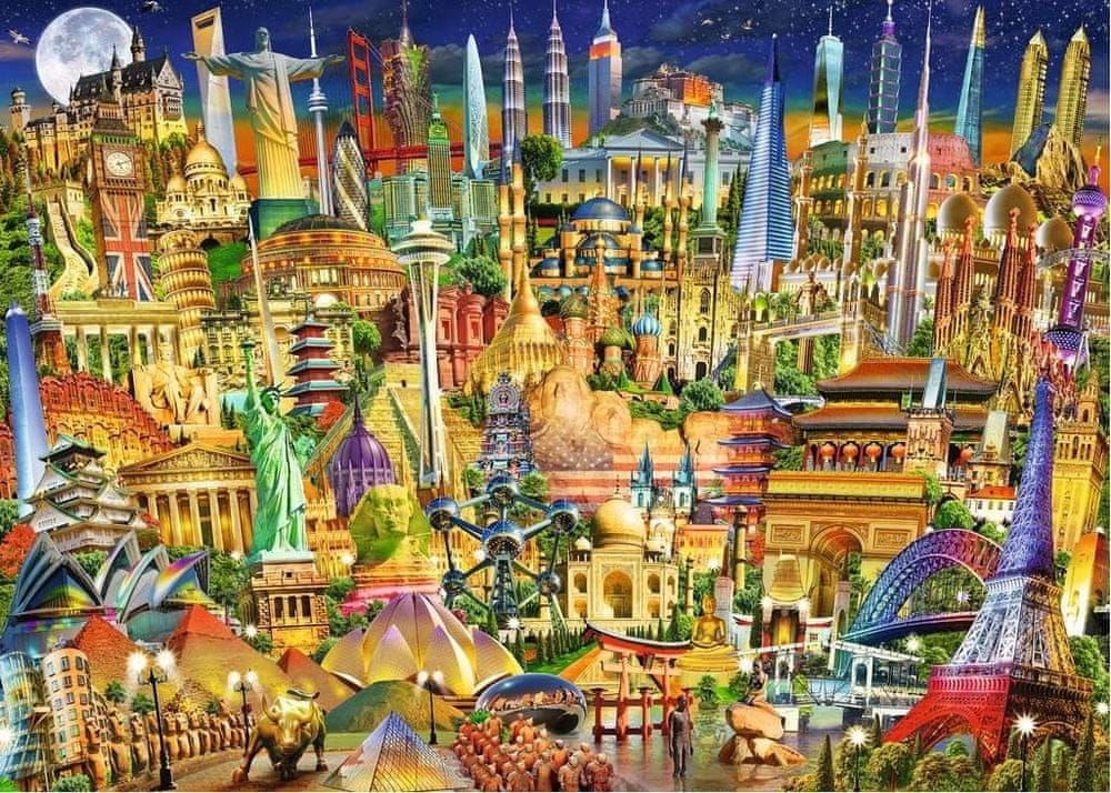 Ravensburger Puzzle Světové památky v noci 1000 dílků - obrázek 1