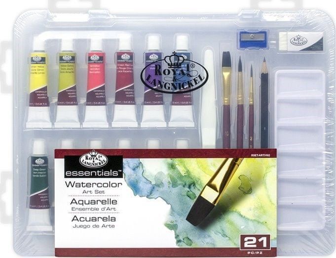 Royal & Langnickel Akvarelové barvy v plastovém boxu 21 dílů