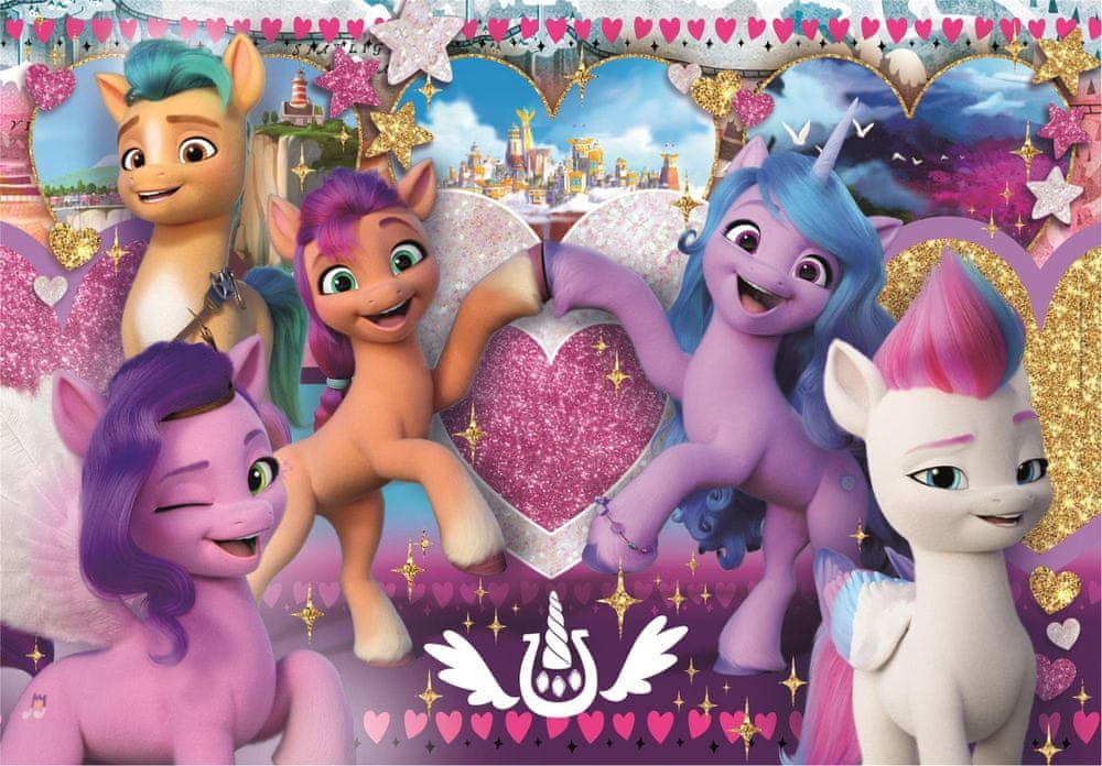 Clementoni Puzzle My Little Pony: Láskyplní poníci MAXI 104 dílků - obrázek 1