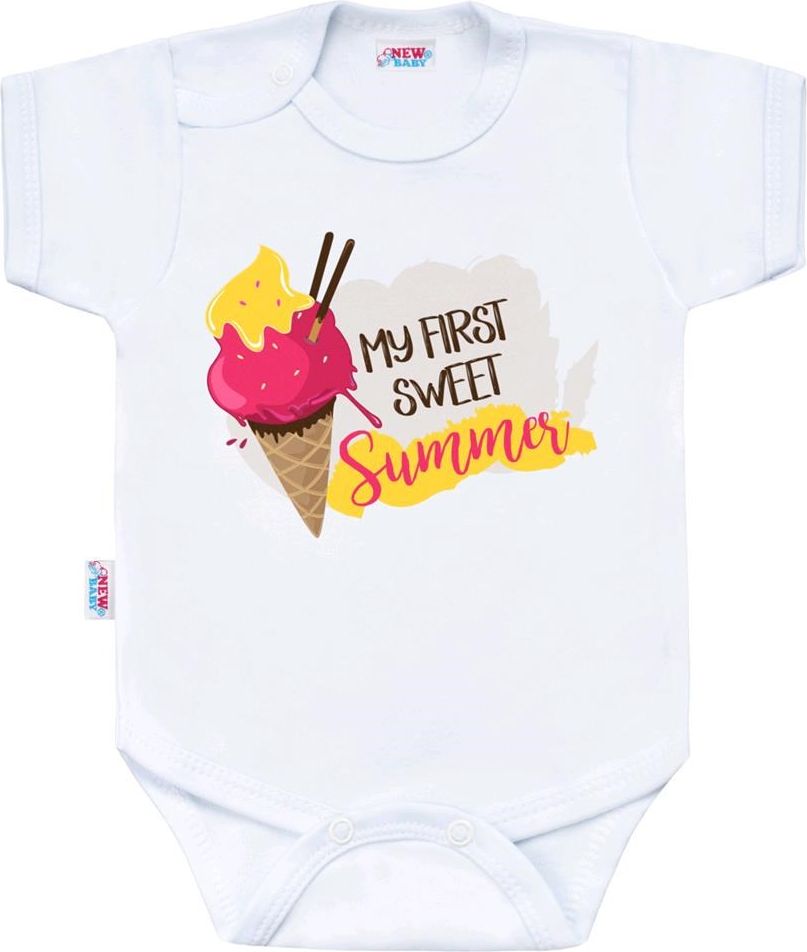 Body s potiskem New Baby MY FIRST SWEET Summer růžové&nbsp;-&nbsp;74 (6-9m)