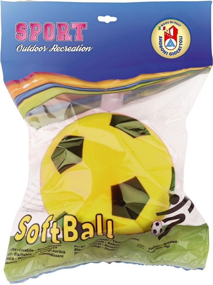 Androni Soft míč - průměr 12 cm, žlutý - obrázek 2