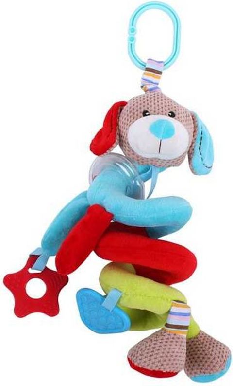 Bigjigs Toys Bigjigs Baby Textilní postavička spirála pejsek Bruno - obrázek 1