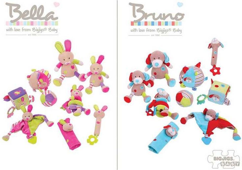 Bigjigs Toys Bigjigs Baby Textilní postavička spirála pejsek Bruno - obrázek 3