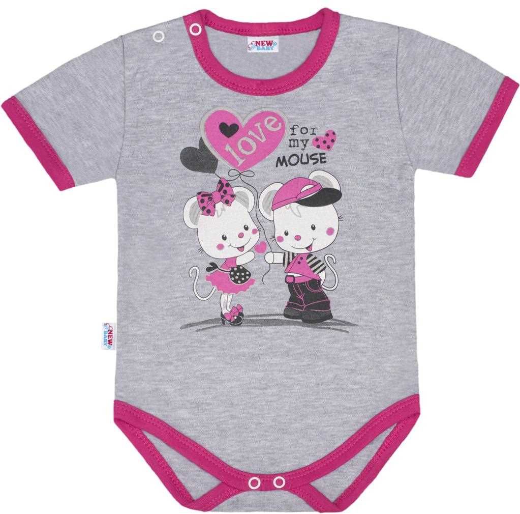 Dětské body s krátkým rukávem New Baby Love Mouse&nbsp;-&nbsp;80 (9-12m) - obrázek 1