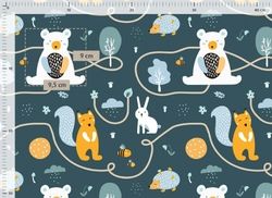 Dětský fusak zimní - MAXI PREMIUM animals s mořskou - BabyNellys - obrázek 3