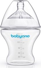 Antikoliková kojenecká lahev BabyOno - NATURAL NURSING transparentní - 180ml - obrázek 1