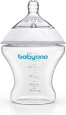 Antikoliková kojenecká lahev BabyOno - NATURAL NURSING transparentní - 180ml - obrázek 2