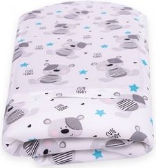 Zavinovačka s výztuží bavlna - CUTE TEDDY šedá s modrými hvězdičkami - BabyNellys - obrázek 2