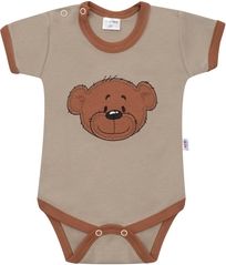 Kojenecké body krátký rukáv - BRUMBRUM latte brown - vel.80 - obrázek 1