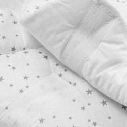 Zavinovačka pro miminko bavlna - MINI HVĚZDIČKY šedé na bílém - NewBaby - obrázek 3