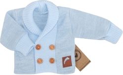 Kojenecký pletený svetřík/kabátek s knoflíky - ELEGANT BOY modrý - vel.86 - obrázek 2