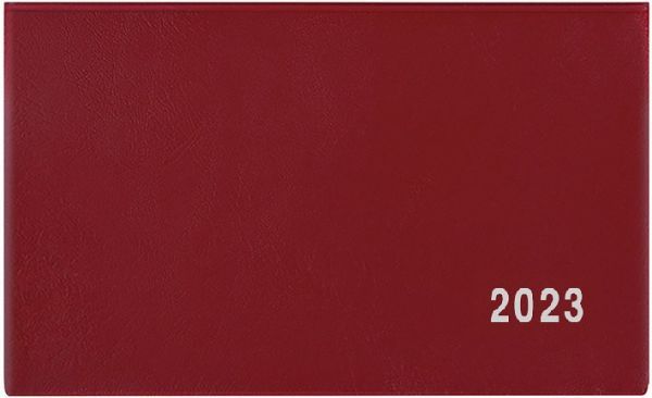 Diář týdenní - Cyril - PVC - bordó 2023 / 15cm x 9cm / BTC1-3-23 - obrázek 1