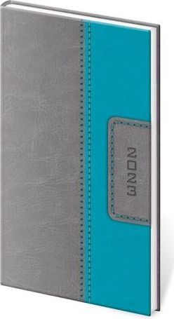 Diář kapesní Classic šedo/tyrkysový 2023 / 8cm x 15cm / DC426-1-23 - obrázek 1